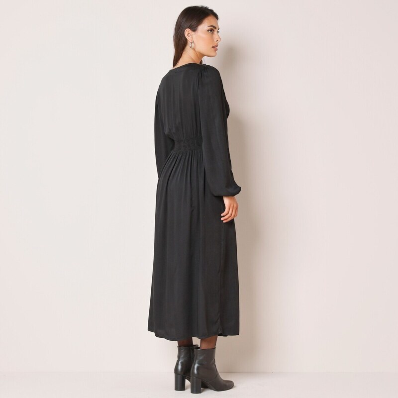 Blancheporte Rozšírené saténové šaty čierna 036