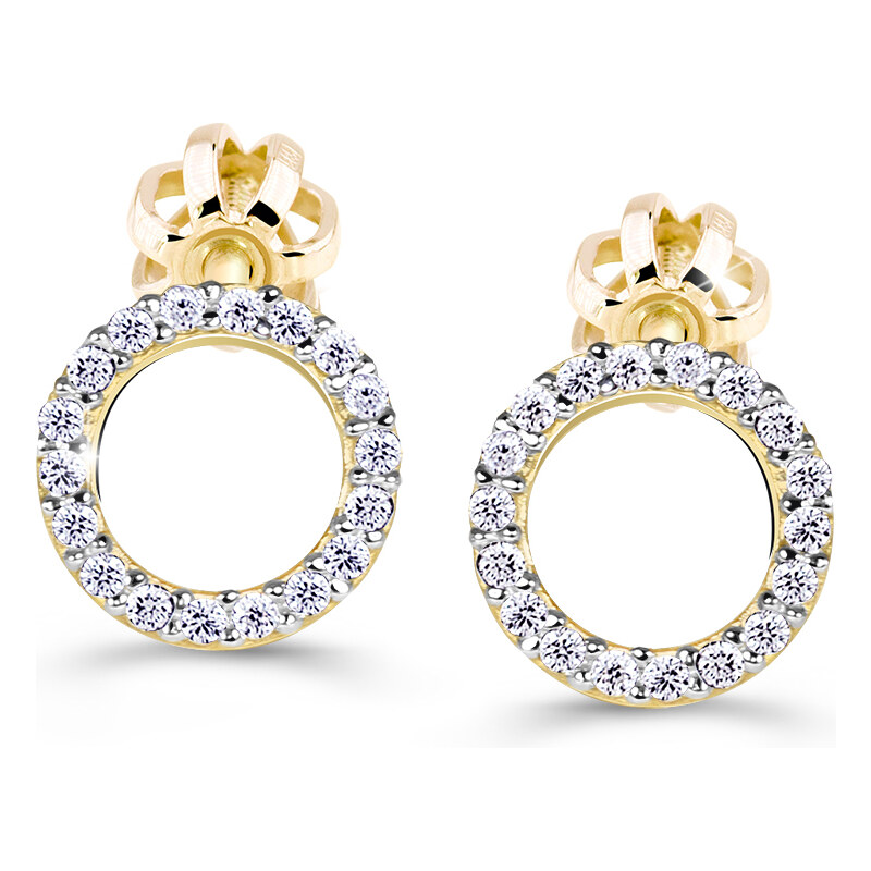 Cutie Diamonds Luxusné náušnice zo žltého zlata s briliantmi DZ60240 66593973