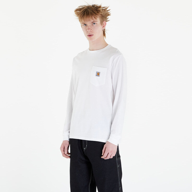 Tričko Carhartt WIP Long Sleeve Pocket T-Shirt UNISEX White M 48126204