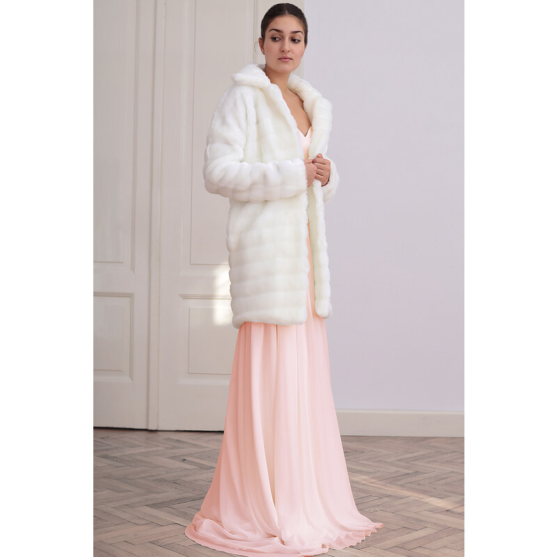 Glara Luxusný kožúšok cez šaty na zimné spoločenské akcie 52696605
