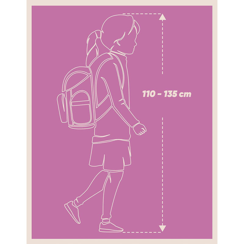 Ružová zipsová školská aktovka pre dievčatá Sanelma