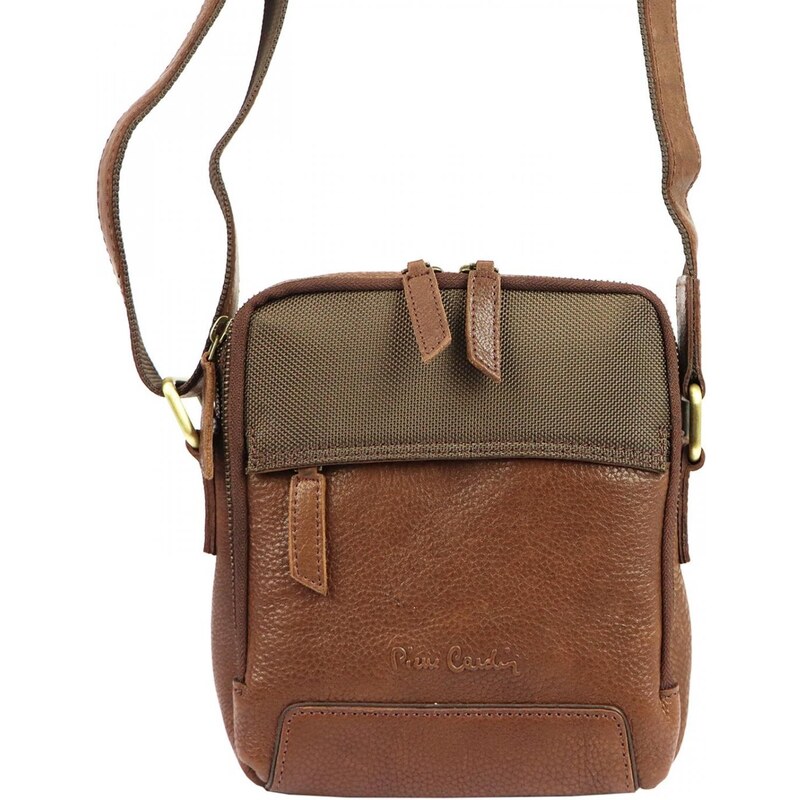Pánska kožená crossbody taška koňaková - Pierre Cardin Farenn koňak 56864786