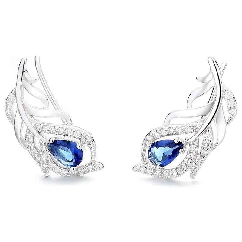 MAJYA Strieborné náušnice PAVIE PIERKO II 10824 64581834