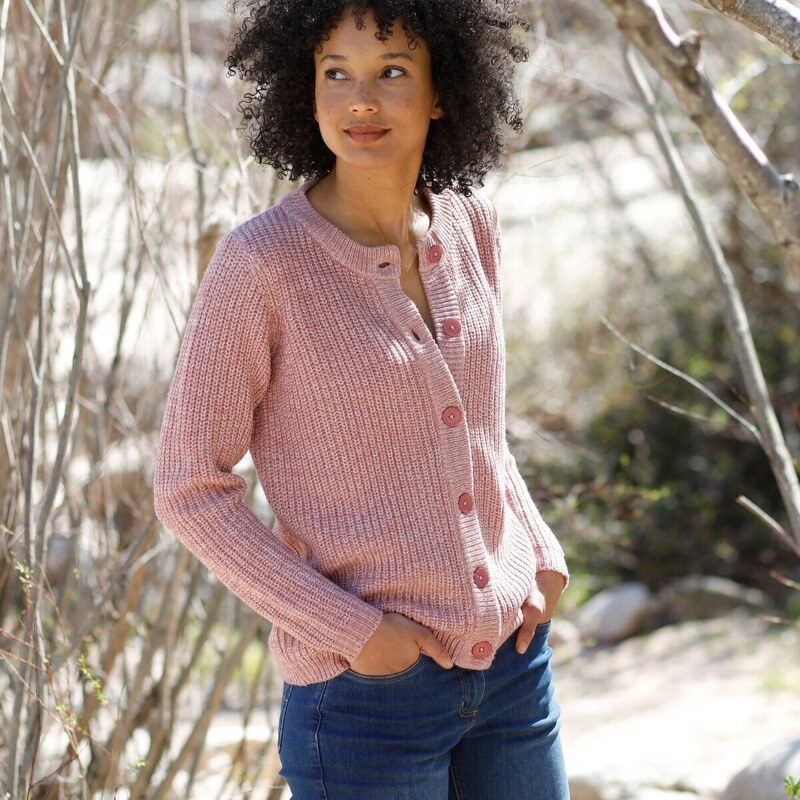 Sveter s hladkým vzorom ružové drevo 036 Blancheporte 61029771