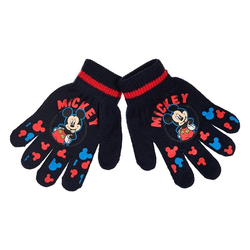 Mickey Mouse tmavomodré chlapčenské rukavice 48115673