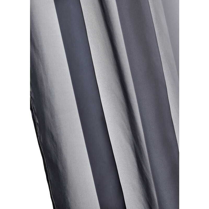 bonprix Záclona s farebným prelivom (2 ks), s recyklovaným polyesterom, farba čierna