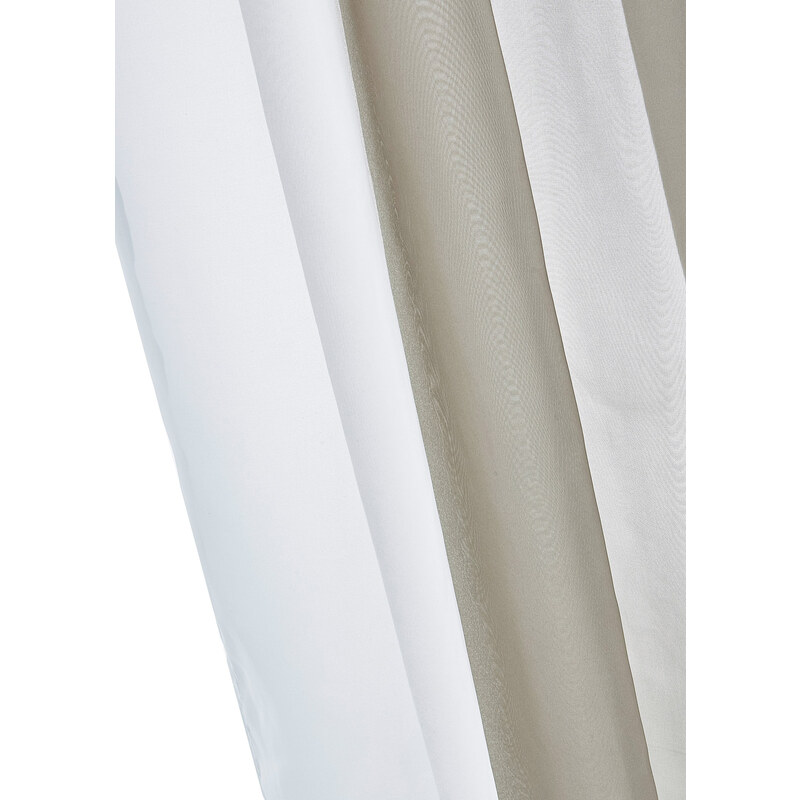 bonprix Záclona s farebným prelivom (2 ks), s recyklovaným polyesterom, farba hnedá