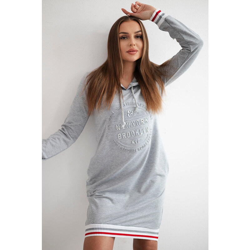 Fashionweek Mikinové šaty s kapucňou Brooklyn K62095 48929403
