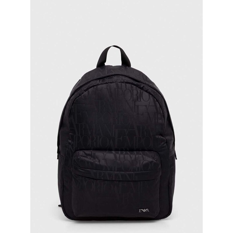 Detský ruksak Emporio Armani čierna farba, malý, jednofarebný