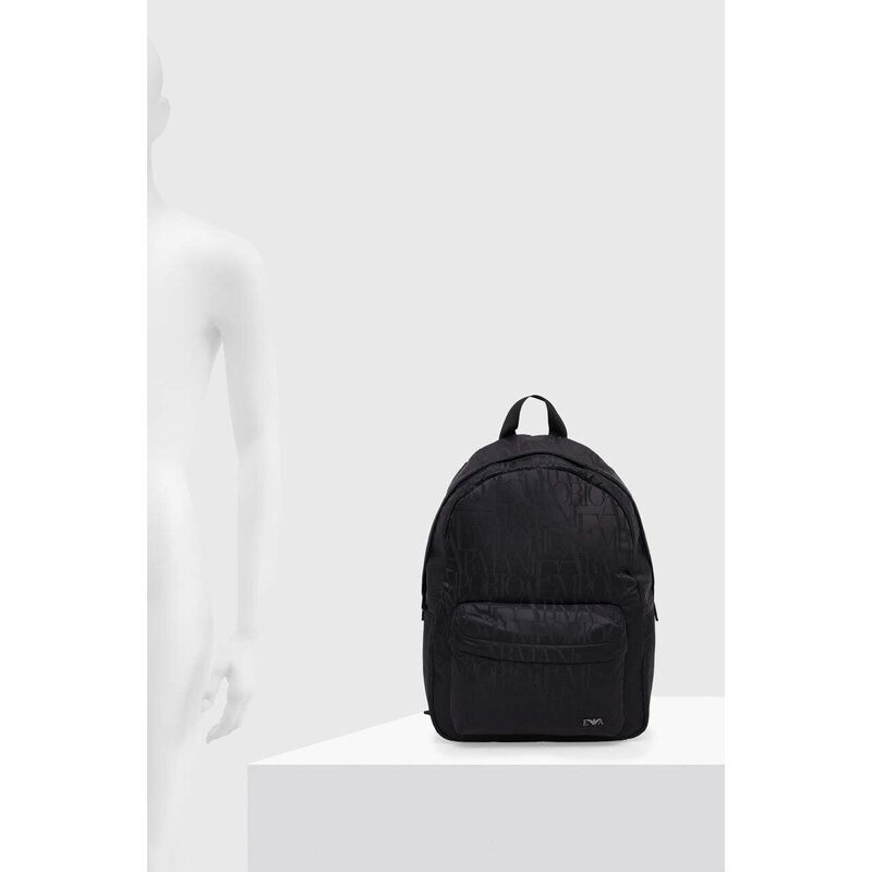 Detský ruksak Emporio Armani čierna farba, malý, jednofarebný