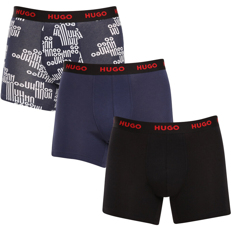 3PACK pánske boxerky HUGO viacfarebné (50510192 405) 48132004