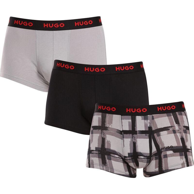 3PACK pánske boxerky HUGO viacfarebné (50480170 039) 48132007