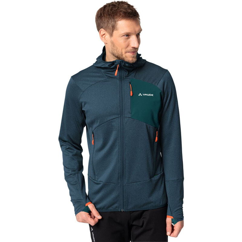 Vaude turistická mikina s kapucňou Monviso Fleece, pánska, tmavomodro 48132069