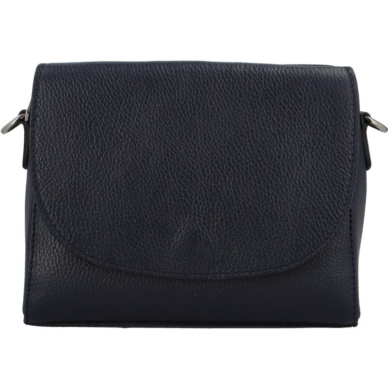 Delami Vera Pelle Dámska kožená crossbody kabelka tmavo modrá - Delami 48136928