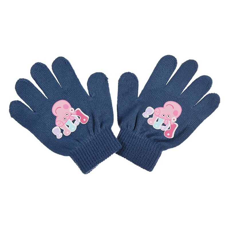 Peppa Pig tmavomodré dievčenské rukavice 48137556