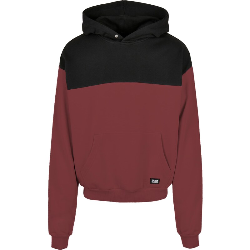 Urban Classics Mikina vínovo červená / čierna 66036671