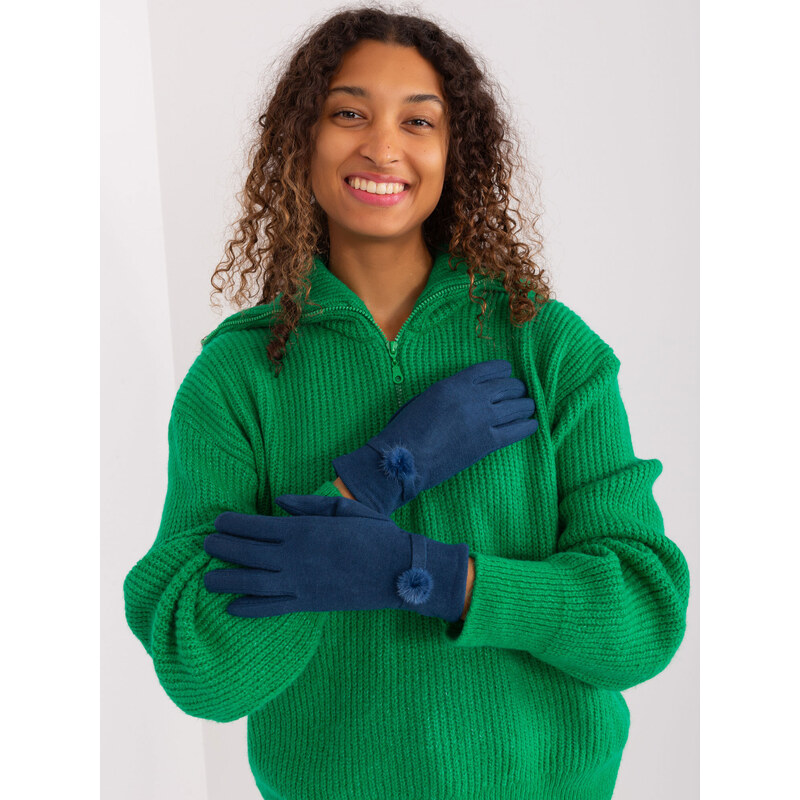 Wool Fashion Italia Gloves-AT-RK-23904.27-dark blue 64687766