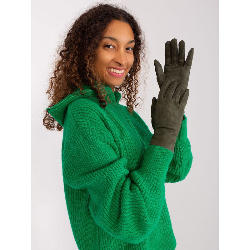 Wool Fashion Italia Gloves-AT-RK-2370.96-khaki 64665571