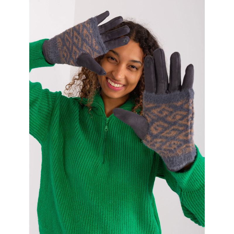 Wool Fashion Italia Gloves-AT-RK-2310.91-dark gray 64667490