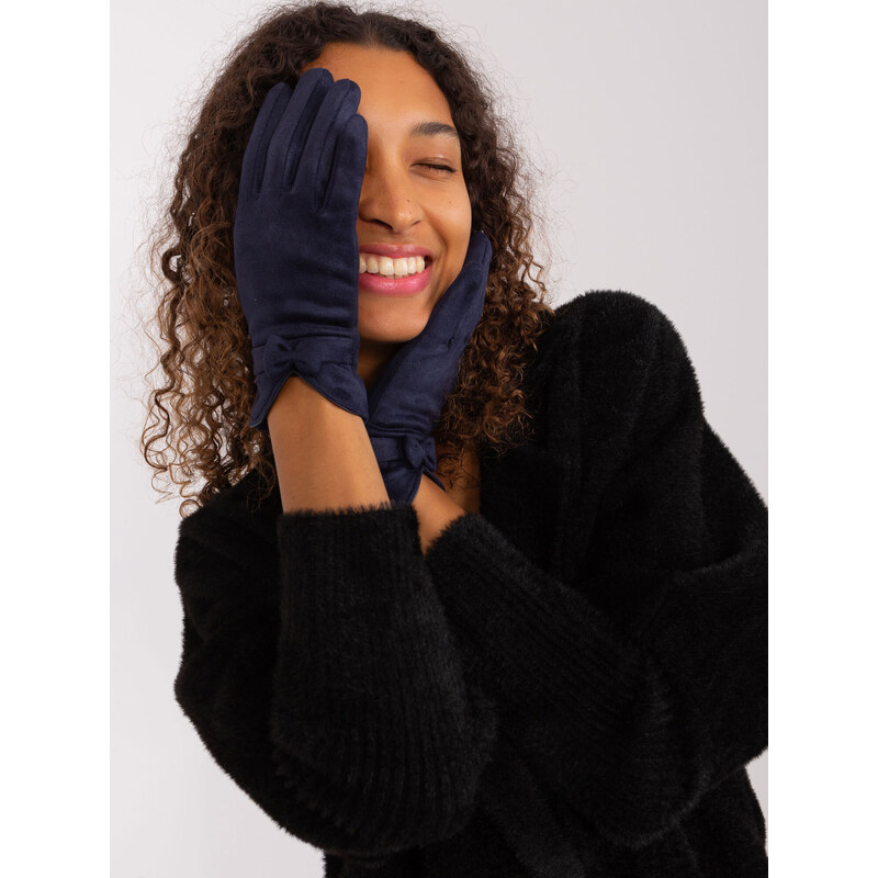 Wool Fashion Italia Gloves-AT-RK-9003A.86-navy blue 64666874