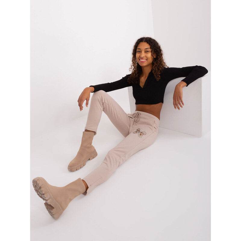 RELEVANCE Sweatpants-RV-DR-8835.10-beige 64664842