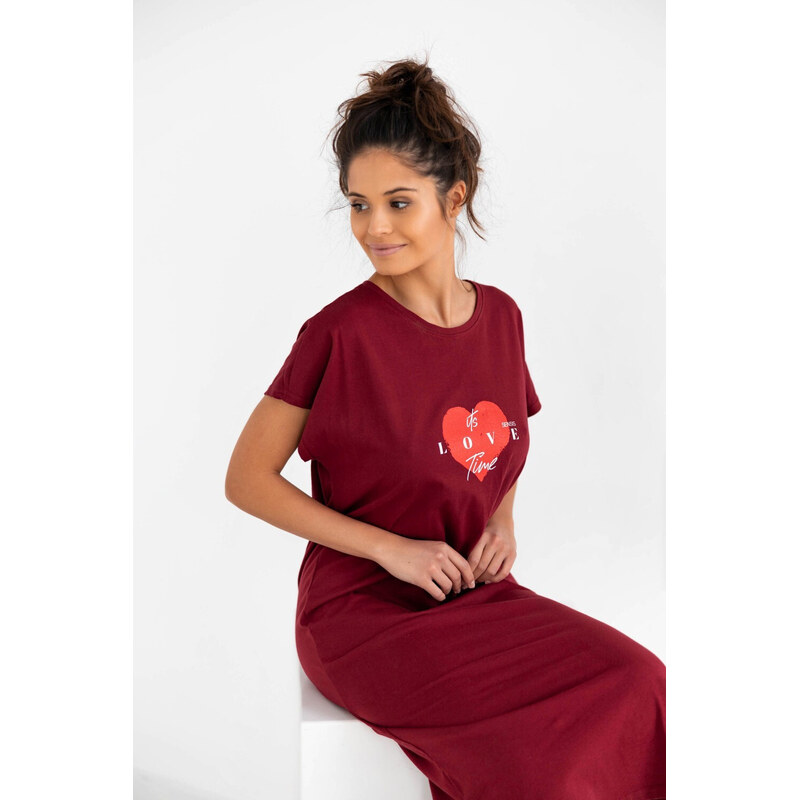 Sensis Dámska nočná košeľa Maxine | bordó Sen-Max 48147177