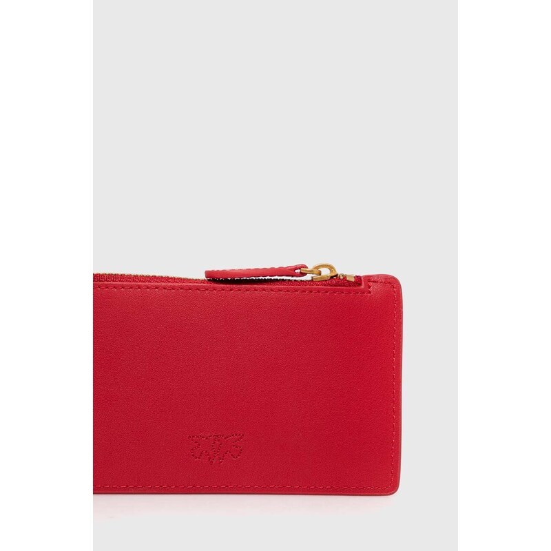 Kožená peňaženka Pinko dámsky, červená farba, 100251.A0F1