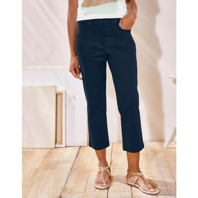 Rovné strečové 7/8 nohavice. nám.modrá 040 Blancheporte 48957869