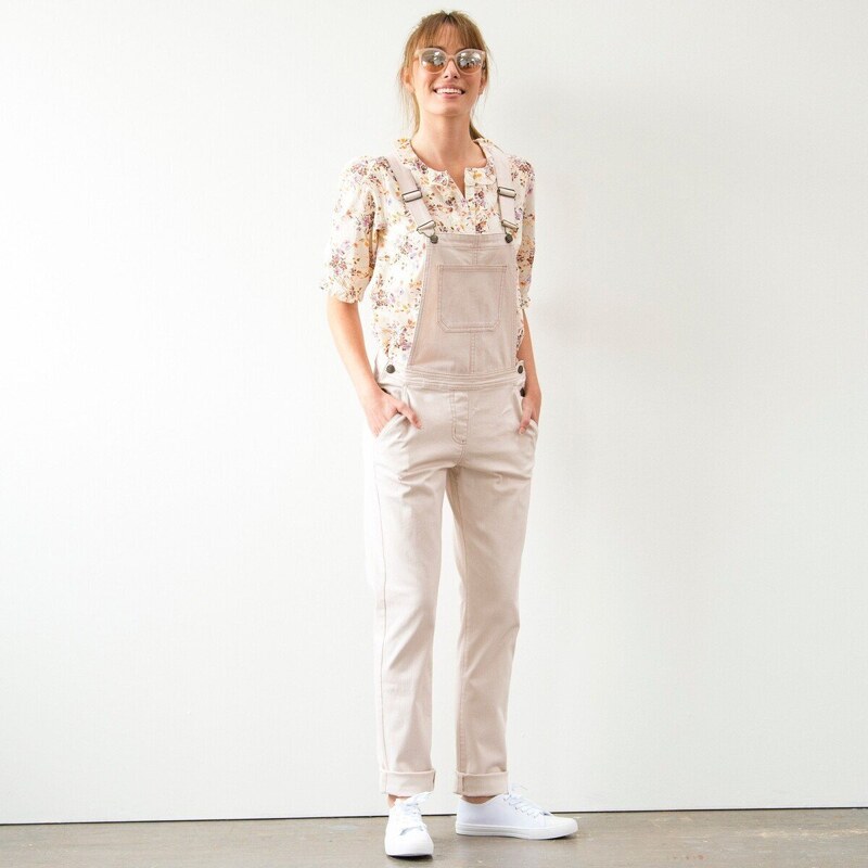 Farebné džínsy s trakmi béžová 036 Blancheporte 58234444