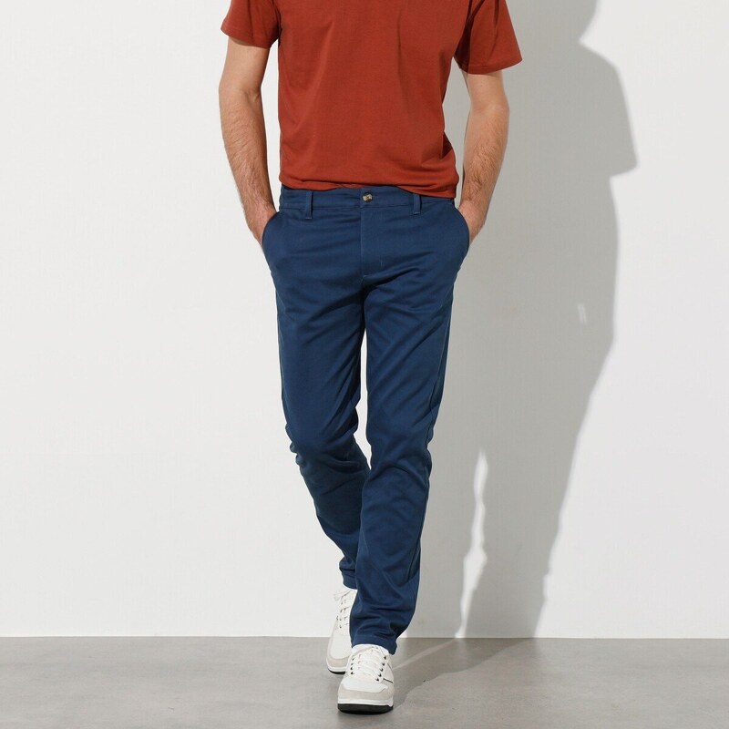 Chino nohavice s pružným pásom na bokoch nám.modrá 046 Blancheporte 48219050