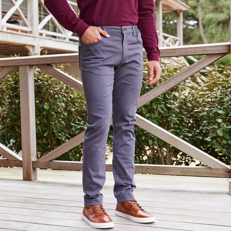 Twilové rovné nohavice antracitová 042 Blancheporte 48219004