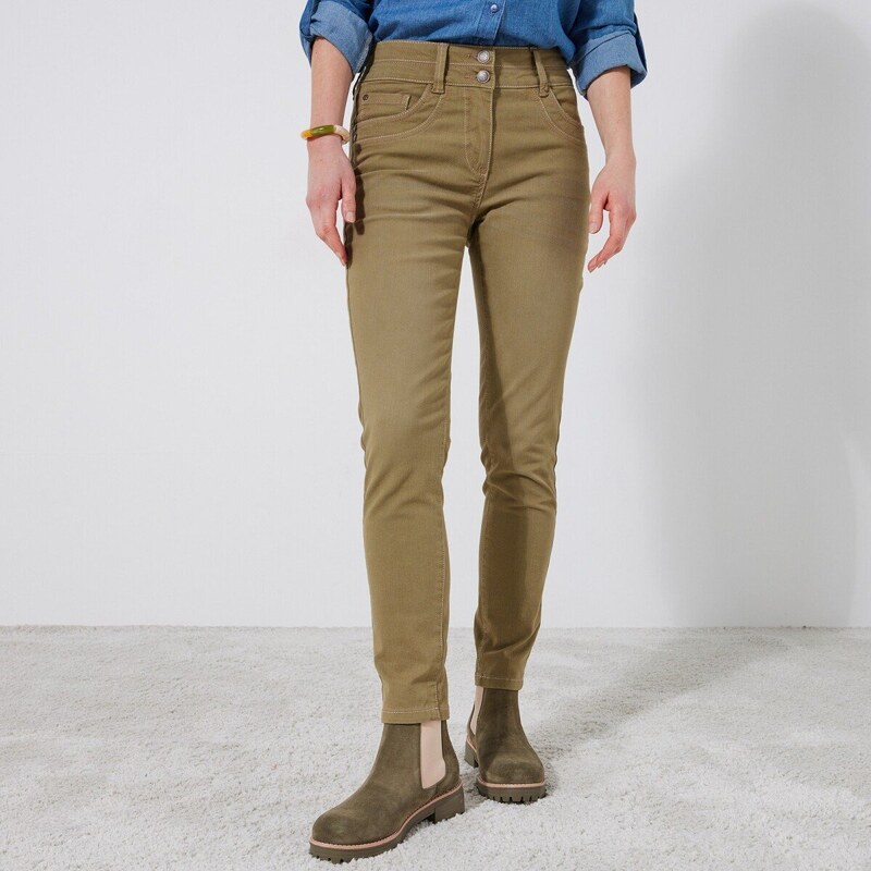 7/8 úzke džínsy khaki 038 Blancheporte 48518580