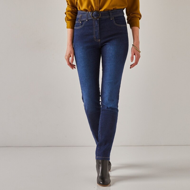 Rovné nohavice v skrátenej dĺžke tmavomodrá 040 Blancheporte 48219034