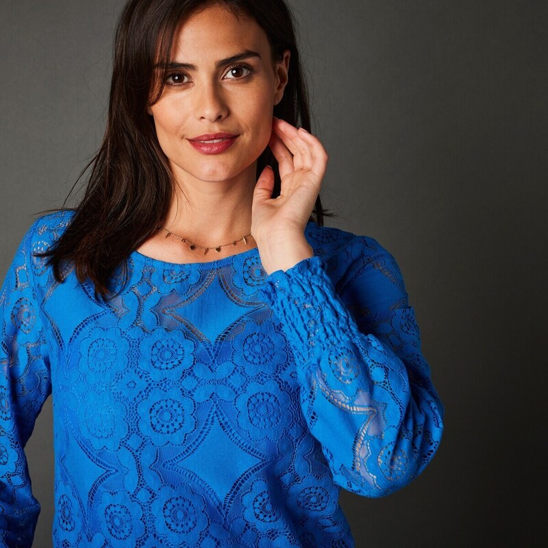 Tričko s čipkou a dlhými rukávmi 036 Blancheporte 48198987