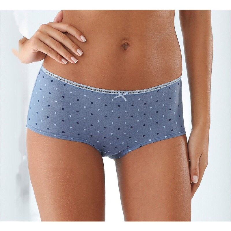 Súprava 4 zladených shorty nohavičiek s kvietkovanou potlačou modrá 49383911