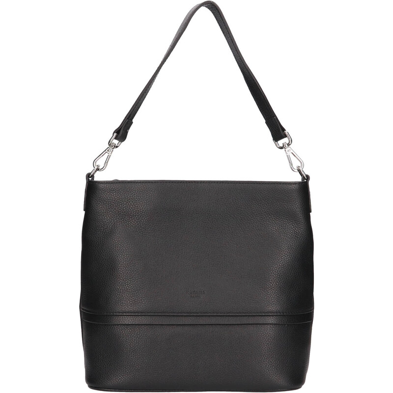 Dámska kožená kabelka cez rameno Katana Kaliste - čierna 48199499