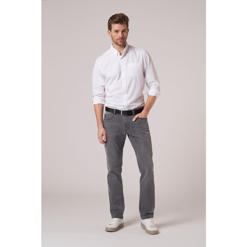 Pánske sivé džínsy HATTRIC, modern fit 48202358