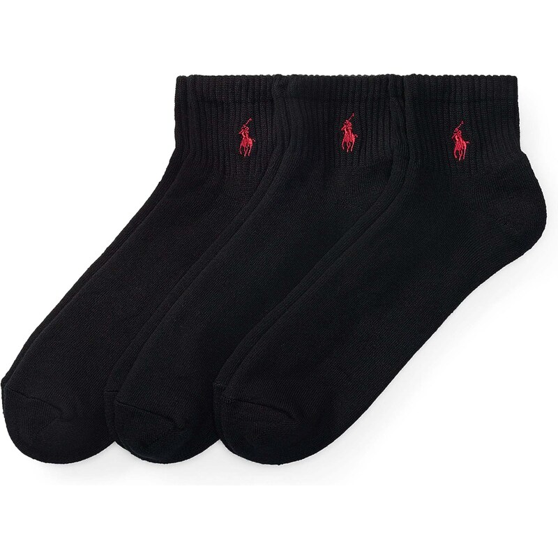Polo Ralph Lauren Ponožky QUARTER červená / čierna 48205709