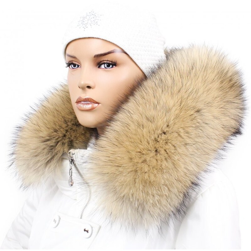 Sikora Kožušinový lem na kapucňu - golier medvedíkovec béžová M 01/31 48207764