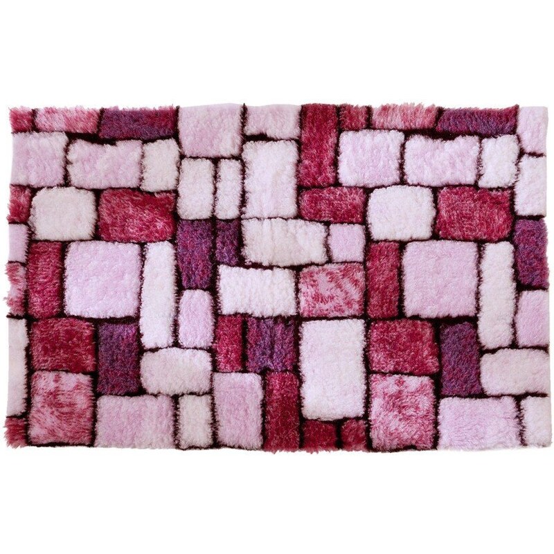 Blancheporte Hebká kúpeľňová predložka Mozaika purpurová 050