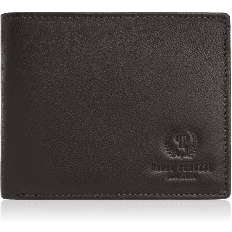PAOLO PERUZZI Pánska kožená peňaženka hnedá 48217410