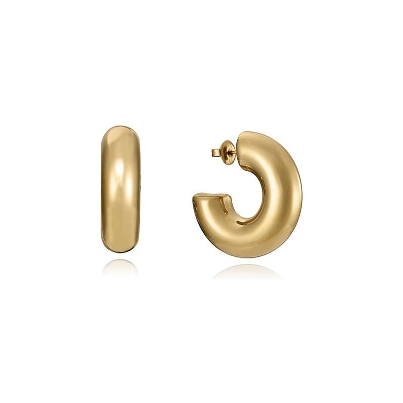 Viceroy Výrazné pozlátené kruhové náušnice Air 14089E01012 66580021