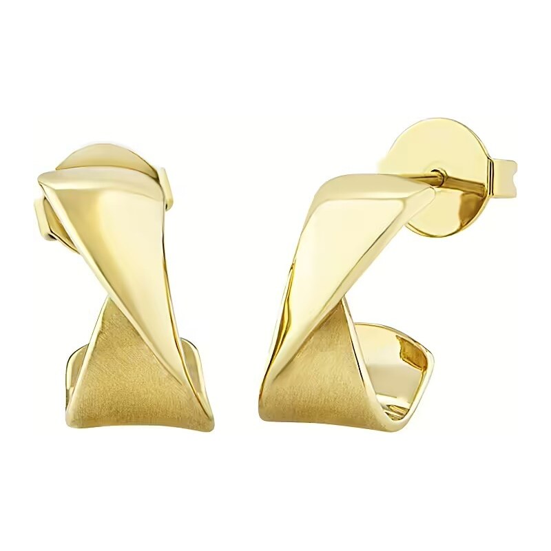 BREIL Štýlové pozlátené náušnice z ocele Retwist TJ3468 66709270