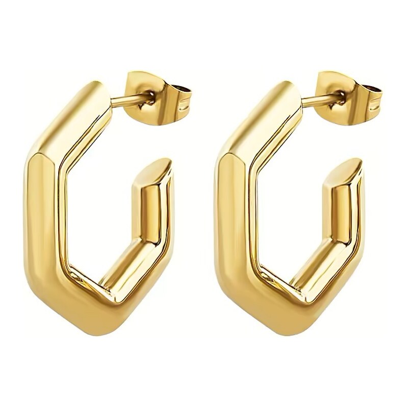 BREIL Módne pozlátené náušnice Hexagonia TJ3511 66582080