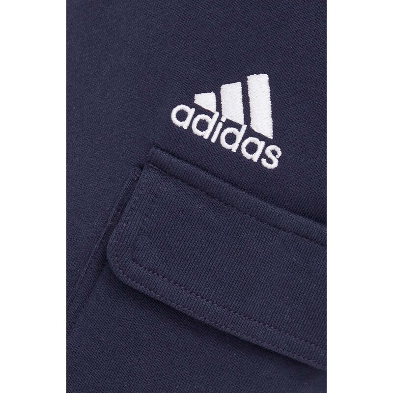 Bavlnené šortky adidas tmavomodrá farba, HA4339