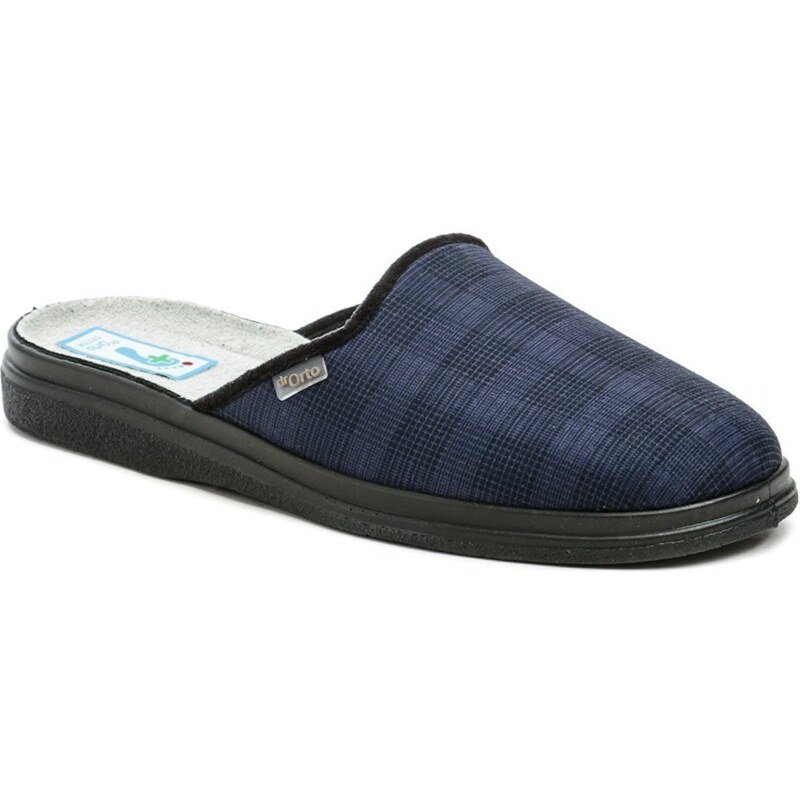 Dr. Orto - Befado Dr. Orto 132M015 modré káro pánske zdravotné šľapky 56216648