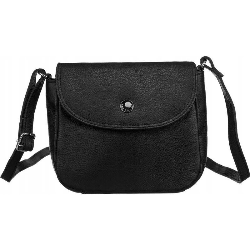 Peterson Čierna kožená crossbody kabelka [DH] PTN 17571-FTS 48239221