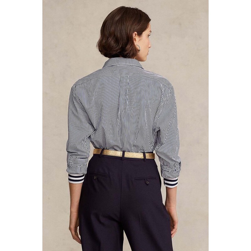 Bavlnená košeľa Polo Ralph Lauren dámska,voľný strih,s klasickým golierom,211891419