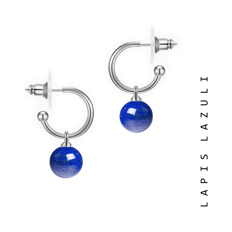 Taboo náušnice polkruhy Spirit of Nature Lapis lazuli tbe011 48257186