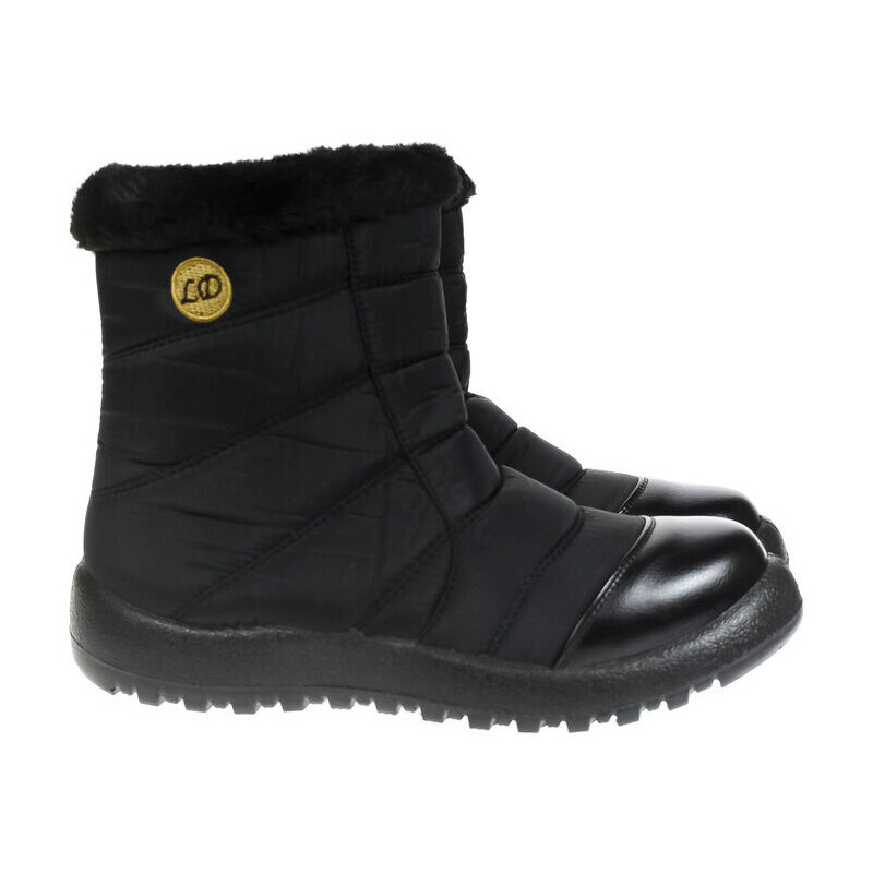 JOHN-C Dámske zateplené čierne krátke čižmy AVALON 48263085